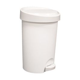 EDA Poubelle à pédale Stepy, 15 litres, PP, blanc