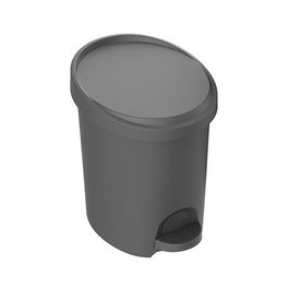 EDA Poubelle cosmétique à pédale Stepy, 6 litres, anthracite