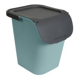EDA Poubelle de tri "TriHome", 40 litres, vert/anthracite