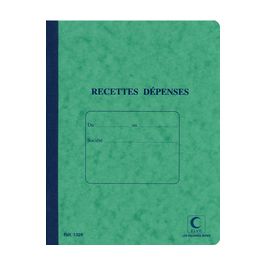 ELVE Cahier piqué "Recettes - Dépenses", 220 x 170 mm