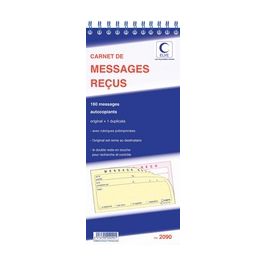 ELVE Carnet de messages reçus autocopiant, 322 x 140 mm
