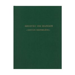 ELVE Registre des mandats "Gestion immobilière", 200 pages