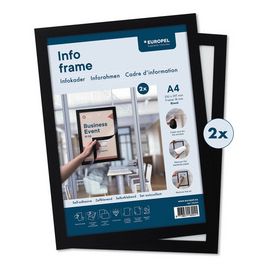 EUROPEL Cadre magnétique INFO FRAME, A4, noir
