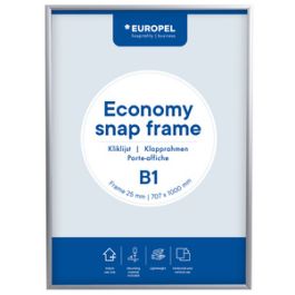EUROPEL Cadre porte-affiche economy, A2, 25 mm, argent