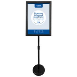 EUROPEL Porte-affiche sur pied ECONOMY + cadre, A4, noir