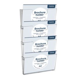 EUROPEL Porte-brochures mural, A4 paysage, transparent
