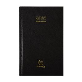 EXACOMPTA Agenda Carré Euro/Cents, 135 x 210 mm, 2027, noir