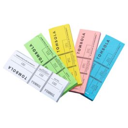 EXACOMPTA Bloc Tombola, 48 x 150 mm, 3 volets, assorti x10