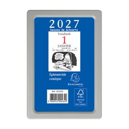 EXACOMPTA Bloc éphémeride comique, 2027, 65 x 97 mm