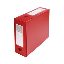 EXACOMPTA Boîte d'archives à pression, PP, 100 m, rouge