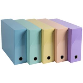 EXACOMPTA Boîte transfert Aquarel, 90 mm, assorti x5