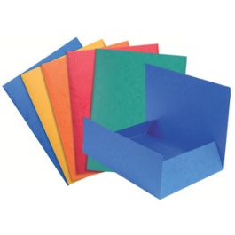 EXACOMPTA Chemise simple 3 rabats, A4, carton, noir