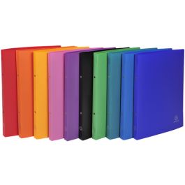 EXACOMPTA Classeur à anneaux, PP, 4 anneaux, A4, assorti x20