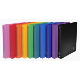 EXACOMPTA Classeur semi-rigide PP, A4, 4 anneaux, assorti x20