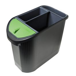 EXACOMPTA Corbeille à papier TOPLINE, 26 litres, noir/