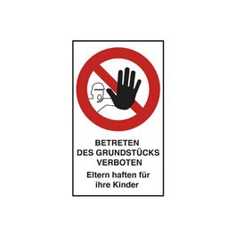 EXACOMPTA Hinweisschild "Betreten verboten", rot/weiß