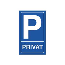 EXACOMPTA Hinweisschild "Privatparkplatz", blau/weiß