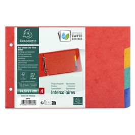 EXACOMPTA Intercalaires en carton, 148 x 210 mm, 4 touches