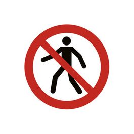 EXACOMPTA Plaque de signalisation "Interdit de marcher"