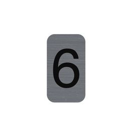 EXACOMPTA Plaque de signalisation chiffres "6", 25 x 44 mm