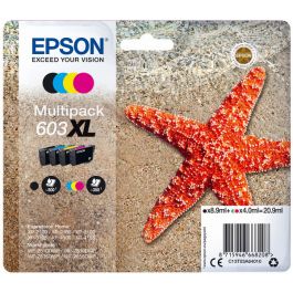 Cartouches d'origines Epson C13T03A64020 / 603XL - multipack 4 couleurs : noire, cyan, magenta, jaune