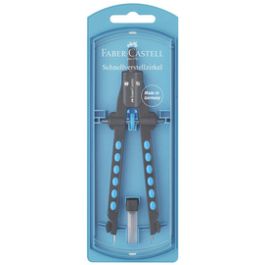 FABER-CASTELL Compas à réglage rapide FACTORY BLUE