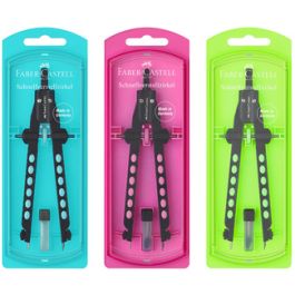 FABER-CASTELL Compas à réglage rapide FACTORY NEON x5