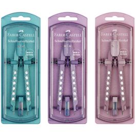 FABER-CASTELL Compas à réglage rapide FACTORY SPARKLE x3