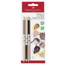 FABER-CASTELL Crayon de couleur Children of the World, par 3