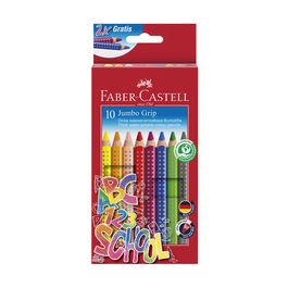 FABER-CASTELL Crayon de couleur Jumbo GRIP, étui promo