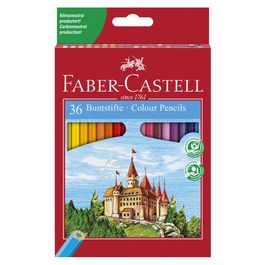 FABER-CASTELL Crayons de couleur CASTLE, étui de 36