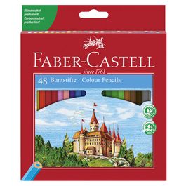 FABER-CASTELL Crayons de couleur CASTLE, étui de 48