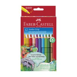 FABER-CASTELL Crayons de couleur JUMBO GRIP, étui de 12