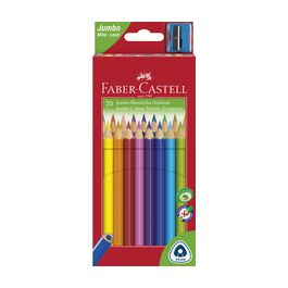 FABER-CASTELL Crayons de couleur Jumbo triangulaire, 20 étui