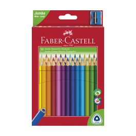 FABER-CASTELL Crayons de couleur Jumbo triangulaire, 30 étui
