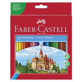 FABER-CASTELL Crayons de couleur hexagonaux CASTLE étui en