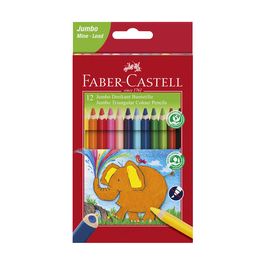 FABER-CASTELL Crayons de couleur triangulaire Jumbo, étui 12