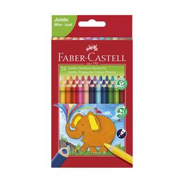 FABER-CASTELL Crayons de couleur triangulaire Jumbo, étui 24