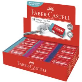 FABER-CASTELL Gomme en plastique DUST-FREE, en présentoir x24