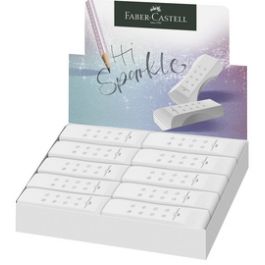 FABER-CASTELL Gomme en plastique RollOn SPARKLE, blanc x20