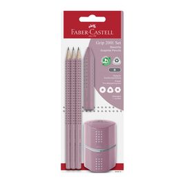 FABER-CASTELL Kit Crayon graphite GRIP 2001, rose shadow