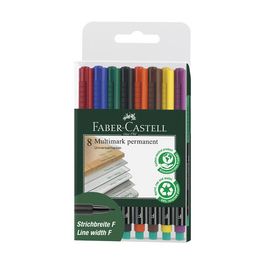 FABER-CASTELL Marqueur permanent MULTIMARK F, étui de 8