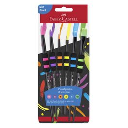 FABER-CASTELL Pinceau à poils synthétiques, set de 6