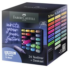 FABER-CASTELL Surligneur TEXTLINER 1546, en set de bureau