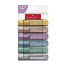 FABER-CASTELL Surligneur TEXTLINER 46 METALLIC, étui de 6