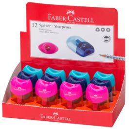 FABER-CASTELL Taille-crayon réservoir TREND 2019, présentoir x12