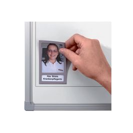 FRANKEN Pochette magnétique, 72 x 115 mm, magnétique, gris