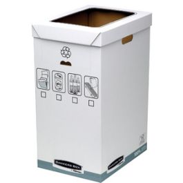 Fellowes BANKERS BOX SYSTEM Collecteur de recyclage, blanc x5