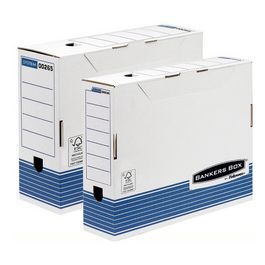 Fellowes BANKERS BOX SYSTEM boîte d'archives, (L)80 mm, bleu x10