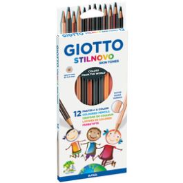 GIOTTO Crayon de couleur STILNOVO SKIN TONES, étui de 12